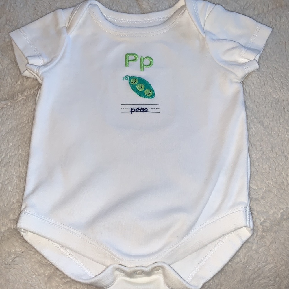 Gymboree Baby 0-3M 2pc Onesie & Leggings Set PEAS EUC - Picture 7 of 11